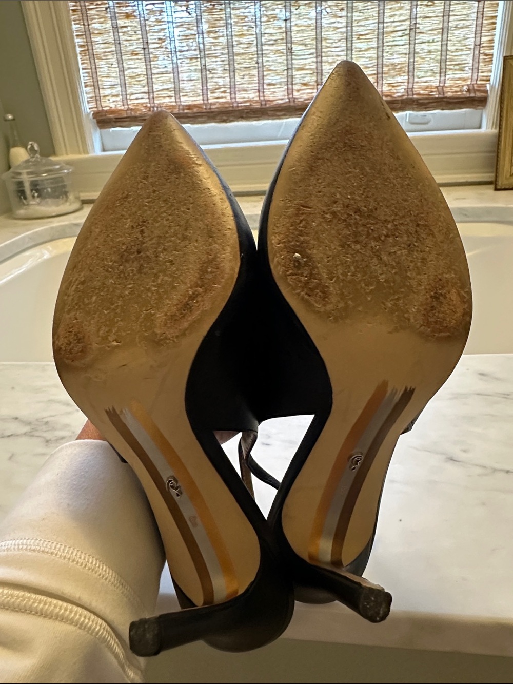 Sam Edelman Hazel Black Pointed-Toe Slingback Heels - Picture 4 of 6